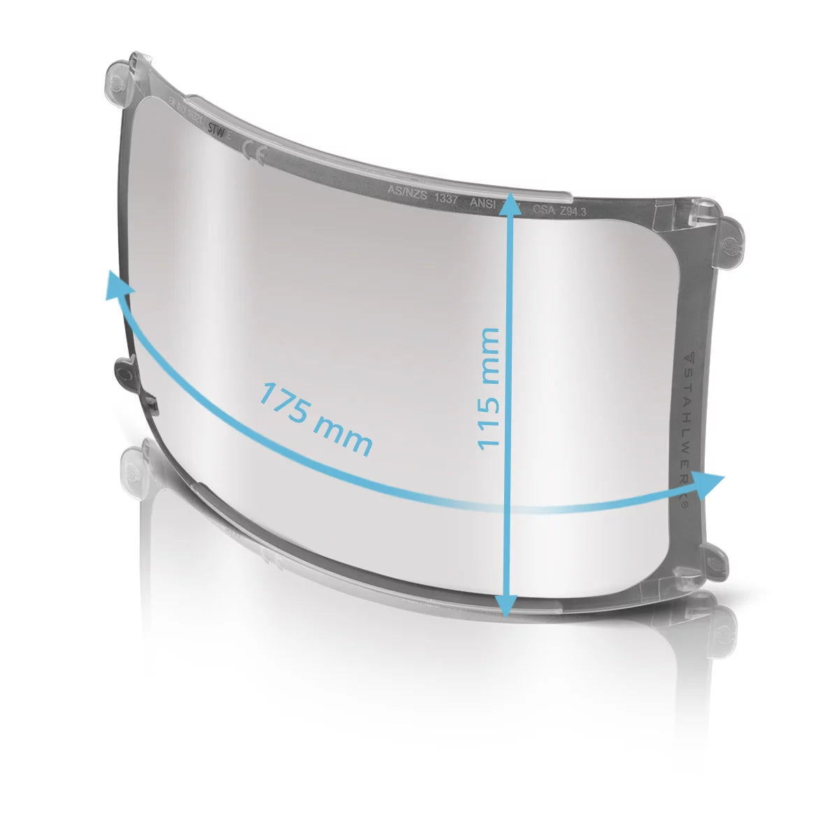 Lentes de repuesto para casco de soldadura STAHLWERK, juego de 6 lentes de repuesto por dentro y por fuera Vidrio de protección para soldadura | Lente de visera | Gafas protectoras EN ISO 16321 para casco de soldadura totalmente automático RAPTOR