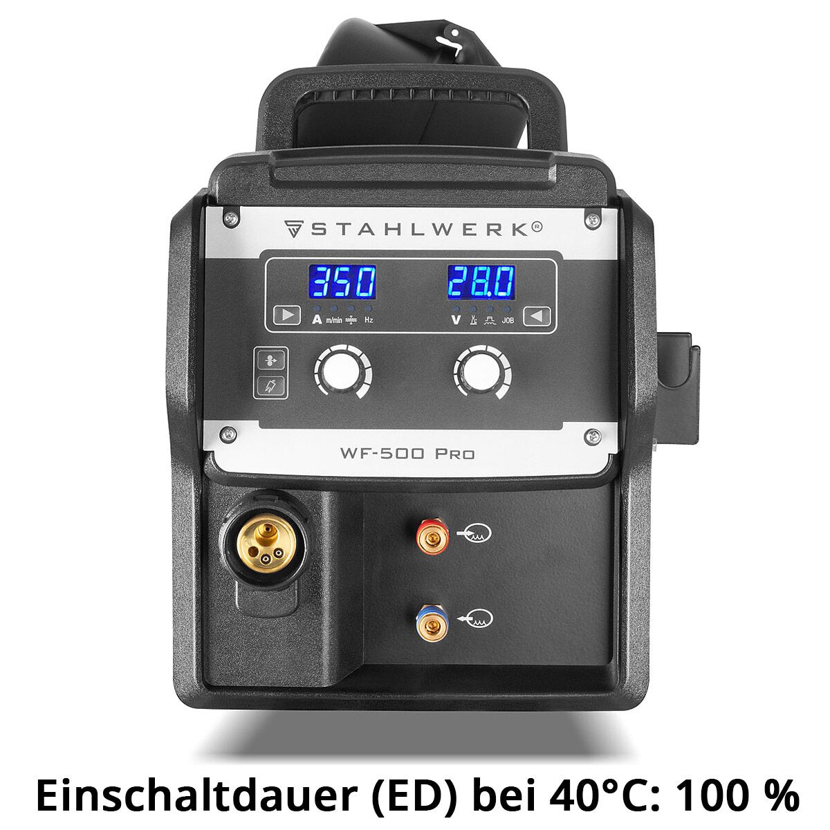 STAHLWERK Industrie-Schweißgerät MIG MAG 350 DP Vollausstattung Vollsynergischer, wassergekühlter IGBT Inverter mit 350 A und Spot-Funktion, MIG MAG Schweißanlage mit Puls | Doppelpuls | High-Speed Puls