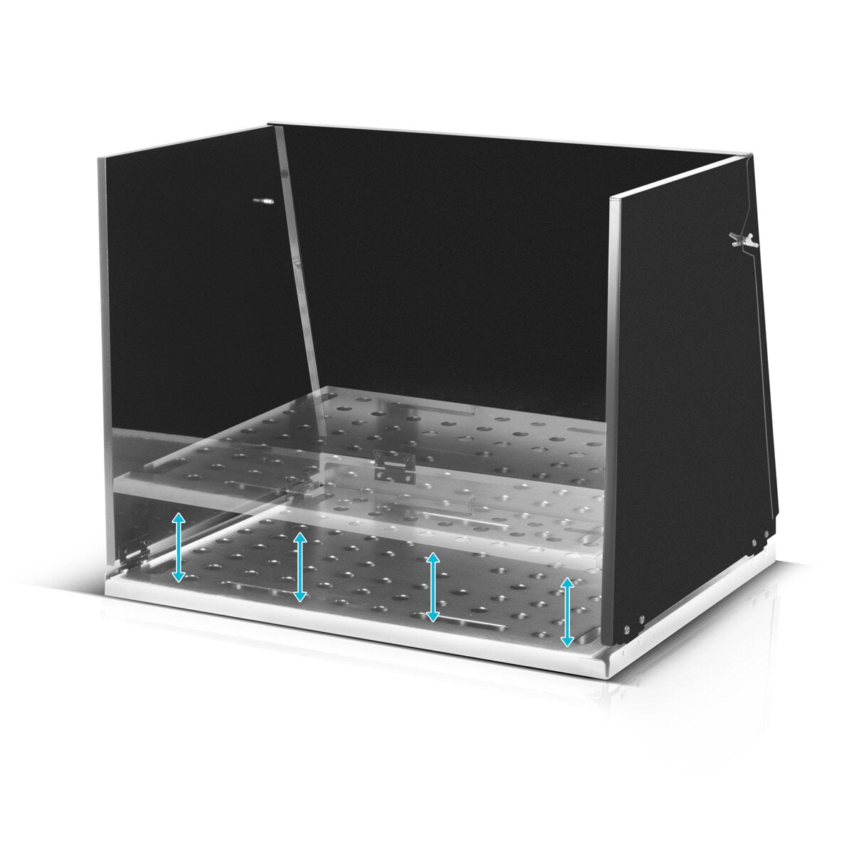STAHLWERK welding table attachment SA-500 ST 500 x 400 mm mobile welding cabin | Foldable welding table extension for workbenches and assembly tables with D16 perforated plate for clamping tools