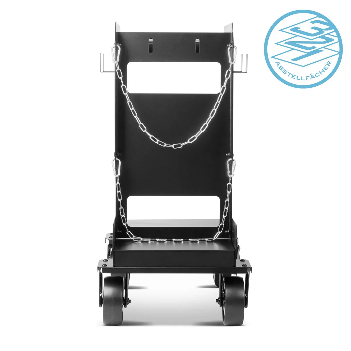 STAHLWERK Schweisswagen SW-600-ST | 1,5 mm Wandstärke | Robuster Schweissgerätewagen | Plasmaschneider-Transportwagen mit Schlauch-und Kabelhalterung | Gasflaschen-Kettensicherung | Longlife-Gummirollen