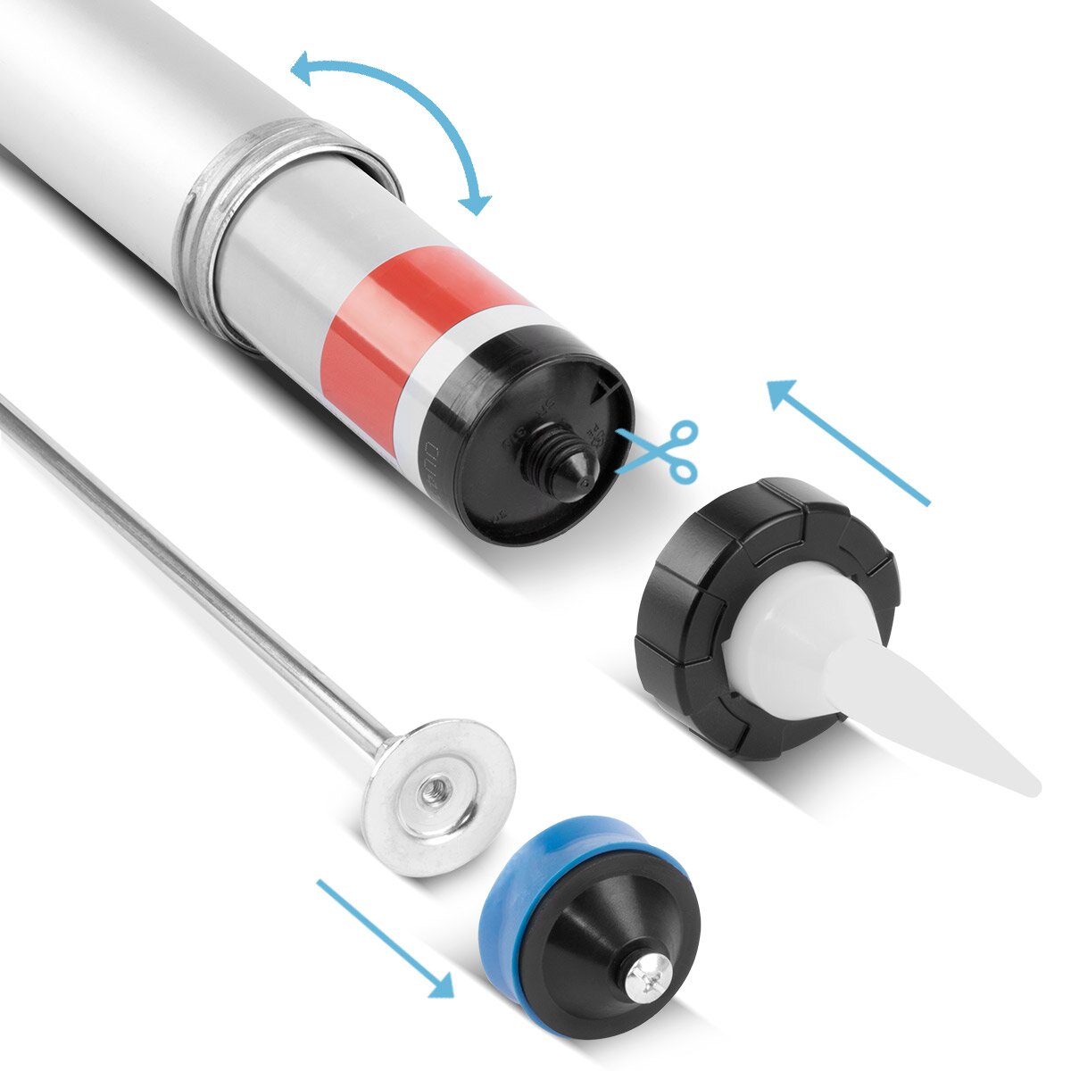 STAHLWERK Silikonpistole SP-600 ST 600 ml Kartuschenpresse / Kartuschenpistole aus stabilem Aluminium für Kartuschen und Beutel zum Silikonieren und Aufbringen von Kleb- und Dichtstoffen