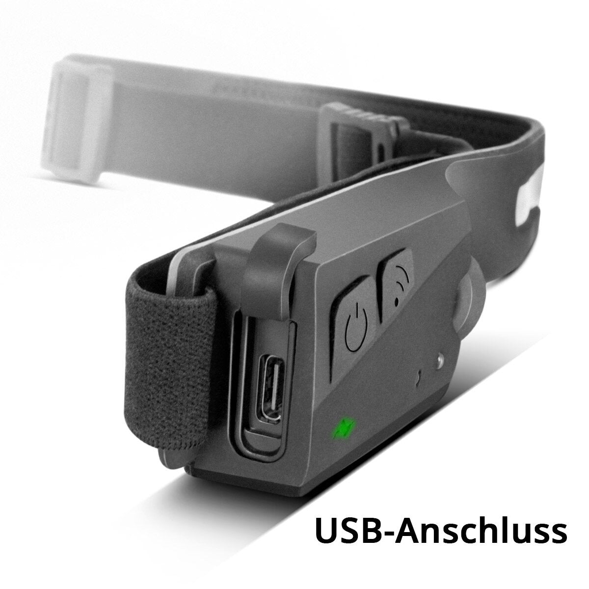 STAHLWERK Lampe frontale LED ALS-350 ST Lampe frontale/lampe de travail/lampe frontale puissante avec batterie intégrée, port USB-C, 5 modes d'éclairage et capteur