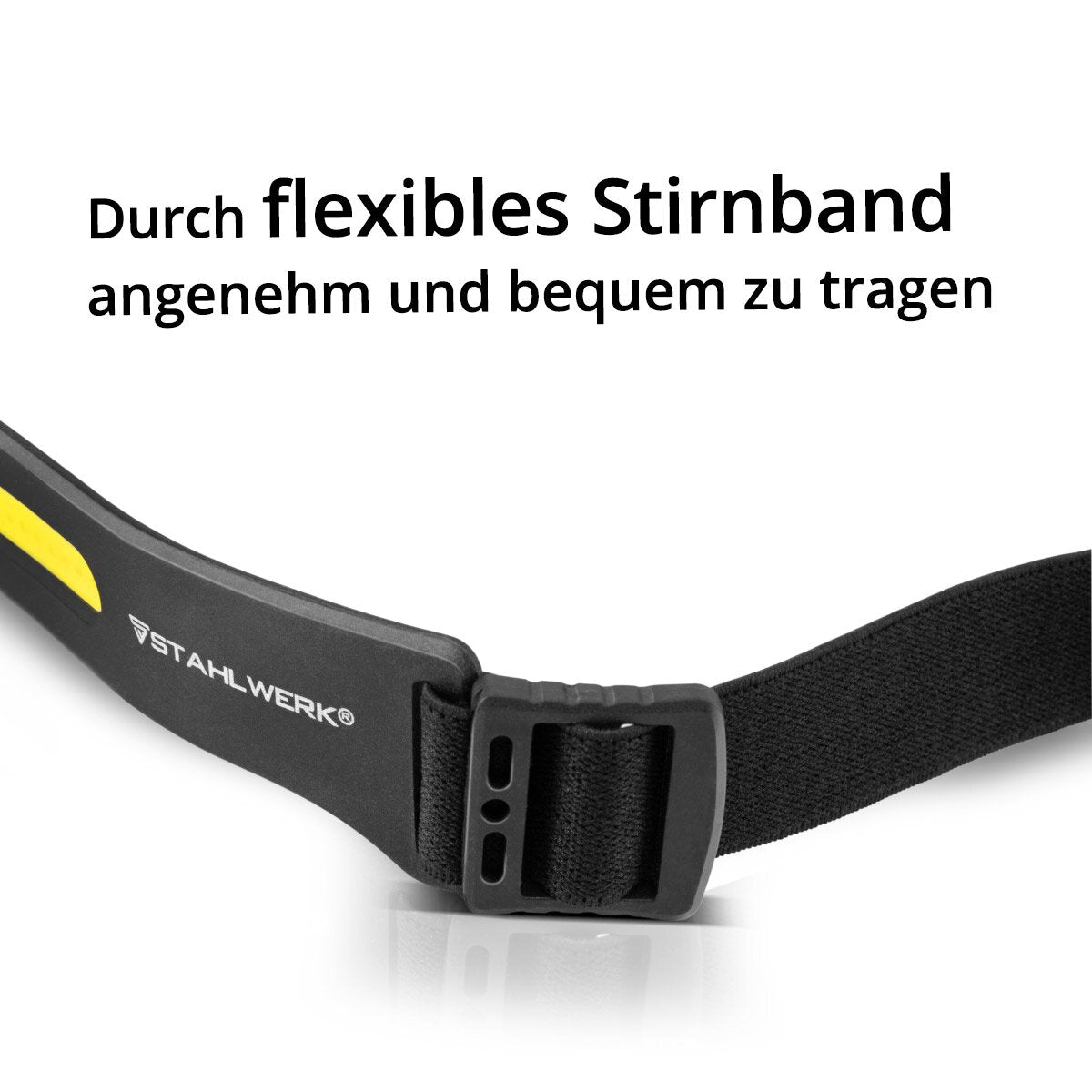 STAHLWERK Lampe frontale LED ALS-350 ST Lampe frontale/lampe de travail/lampe frontale puissante avec batterie intégrée, port USB-C, 5 modes d'éclairage et capteur