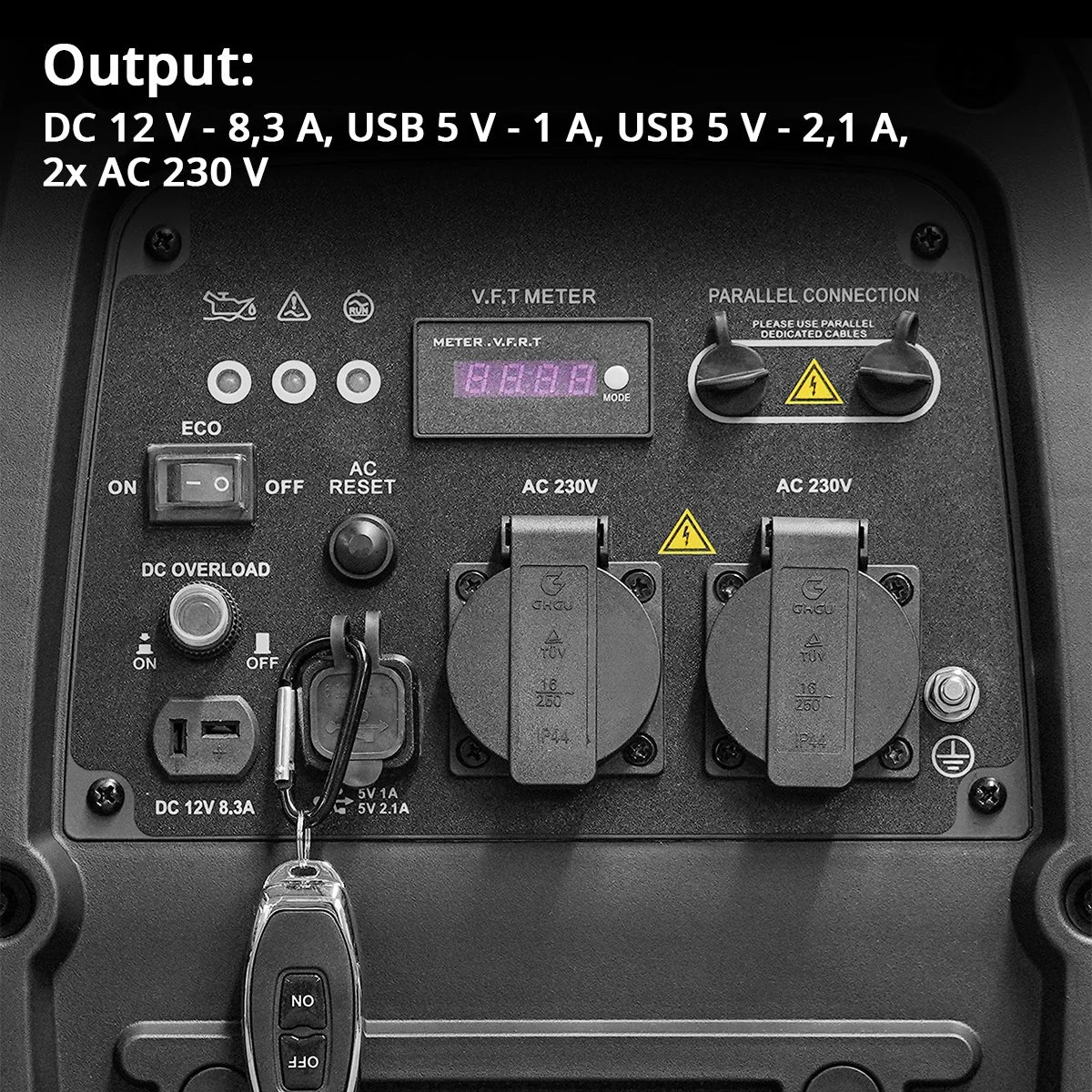 Générateur essence STAHLWERK IG-3500 ST 3,5 kW | Générateur d'énergie à onduleur de 4,76 HP | Générateur multi-alimentation | Générateur de secours, 4 temps, 5 connexions consommateurs, économe en consommation et nécessitant peu d'entretien
