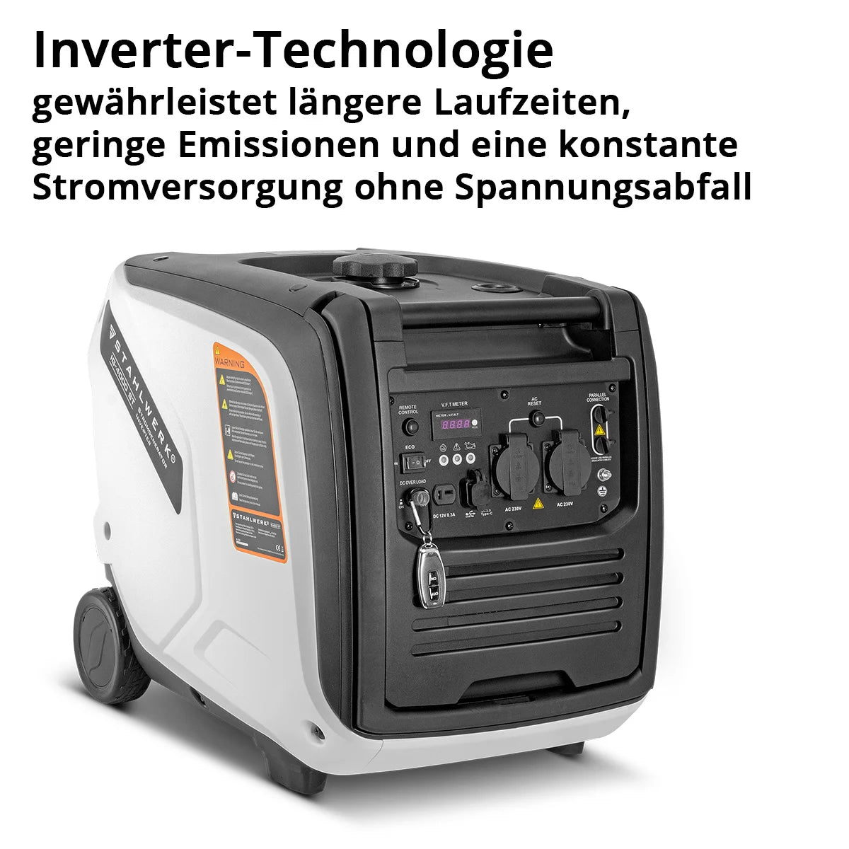STAHLWERK IG-4000 ST petrol generator 4 kW | 5.44 hp | Inverter power generator | Multi-Supply Generator | Emergency generator, 4-stroke, 5 consumer connections, consumption-efficient and low-maintenance