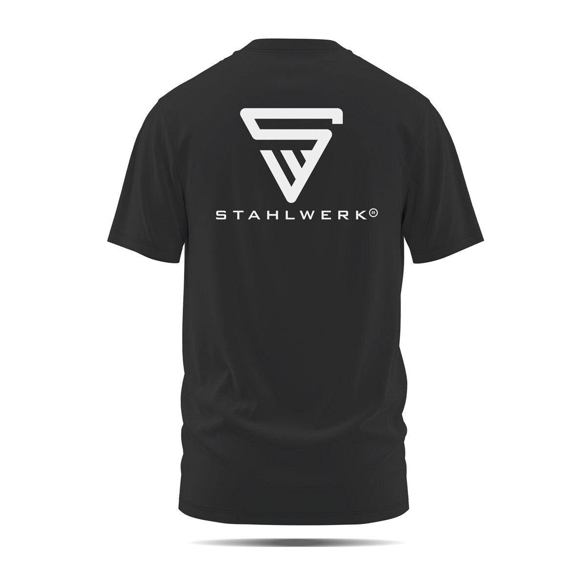 STAHLWERK T-Shirt Größe L Kurzarm-Hemd mit Logo-Print aus 100% Baumwolle