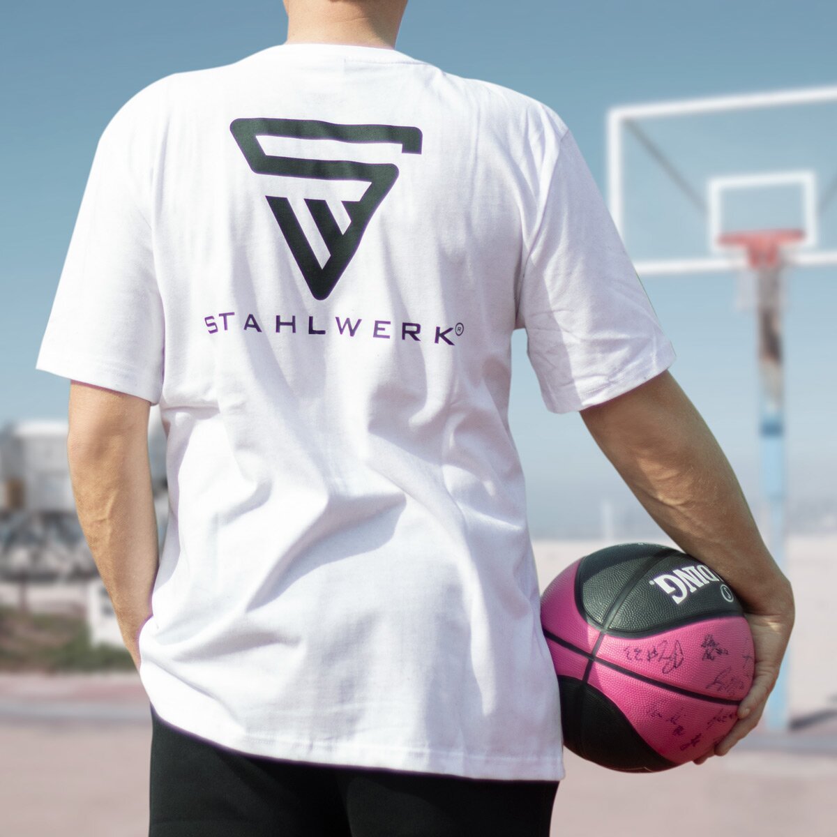 STAHLWERK T-shirt size XL short-sleeved shirt with logo print made of 100% cotton