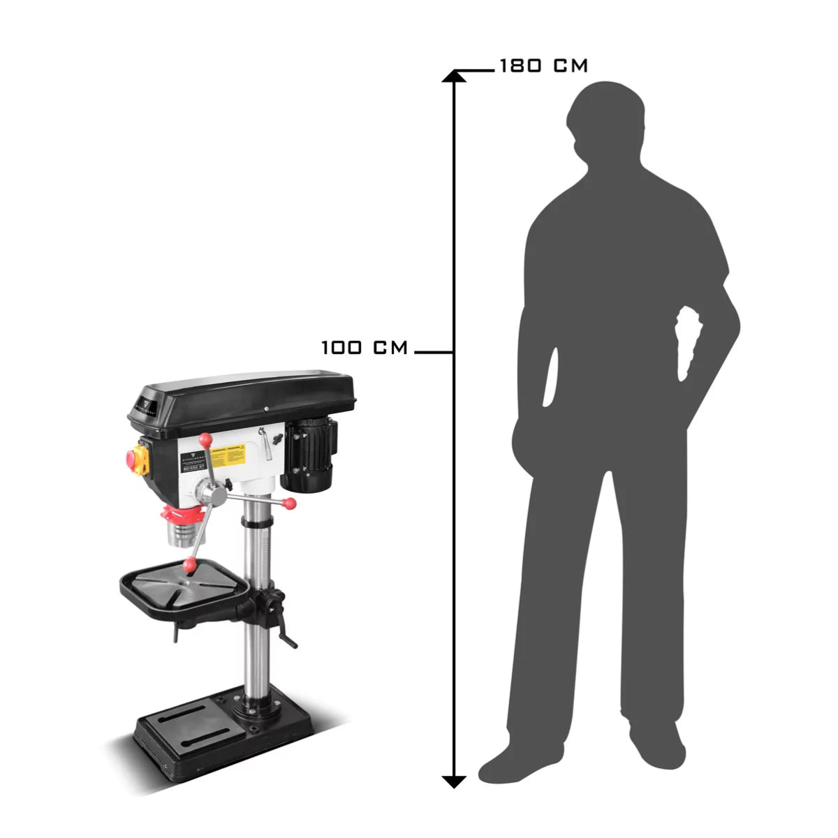 STAHLWERK BD-550 ST drill press | Robust 550W column drill for DIY, metal construction | Drilling diameter Ø 16 mm | 200 - 2,800 rpm | Robust drilling table and metal base for stability