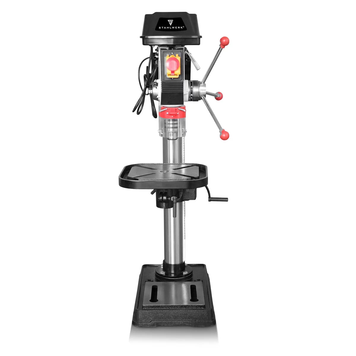 STAHLWERK BD-550 ST drill press | Robust 550W column drill for DIY, metal construction | Drilling diameter Ø 16 mm | 200 - 2,800 rpm | Robust drilling table and metal base for stability