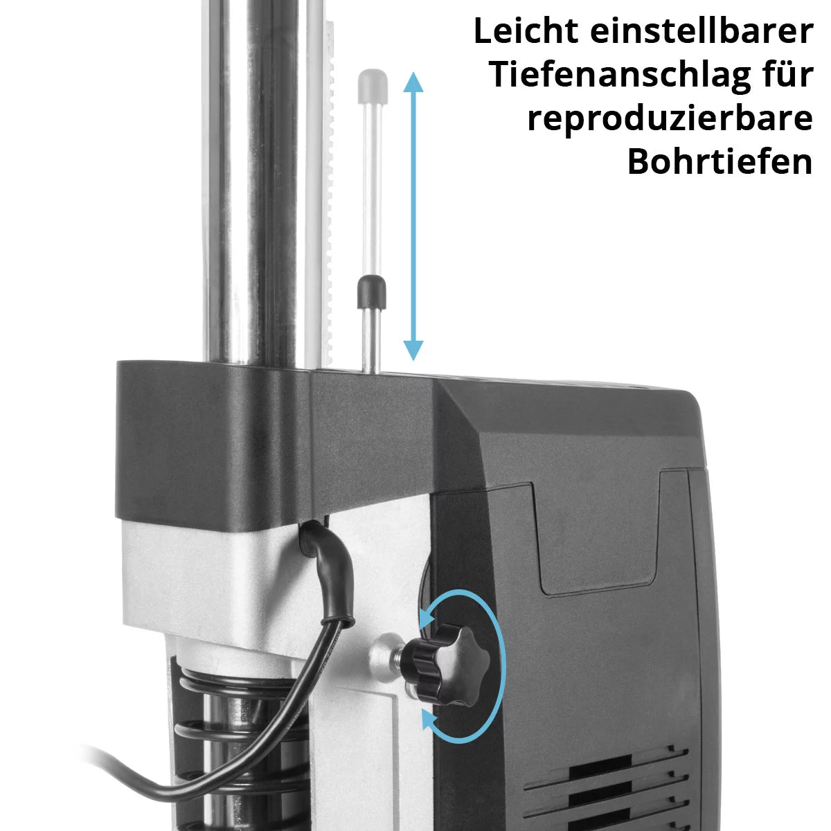 STAHLWERK MBD-800 ST Tischbohrmaschine mit Positionslaser | 800 W Ständerbohrmaschine | 200 - 2.500 U/min | Schnellspannbohrfutter 1,5 - 13mm | Säulenbohrmaschine mit 90 mm Bohrhub | Digitaldisplay