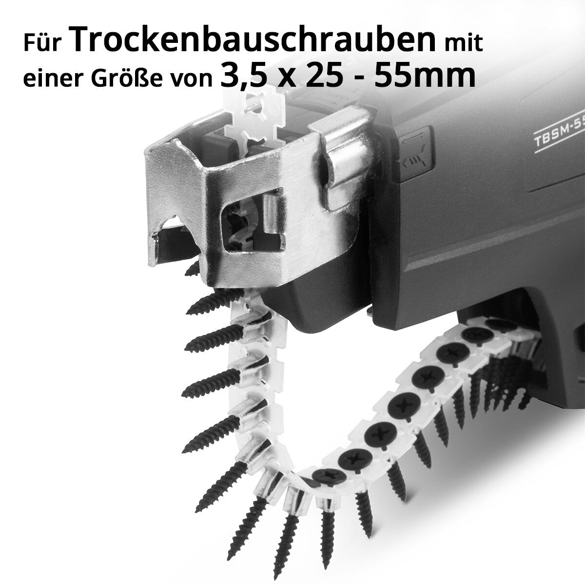 Tournevis pour cloisons sèches STAHLWERK avec chargeur TBSM-550 ST avec tournevis haute vitesse 550 W et 0 - 5500 tr/min | tournevis de chantier | Tournevis électrique | Tournevis pour cloisons sèches | Tournevis à chargeur