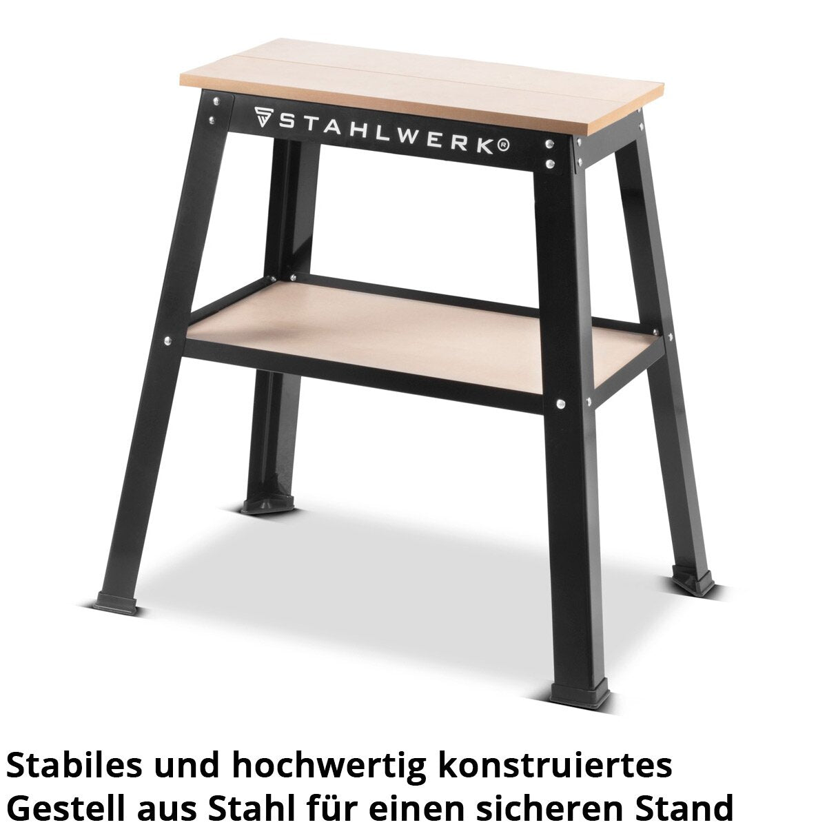 Support de machine universel STAHLWERK UM-10 ST avec capacité de charge de 225 kg Table de machine réglable 82 x 58 x 82 cm | Base de machines | Table de travail | Établi | Table d'atelier
