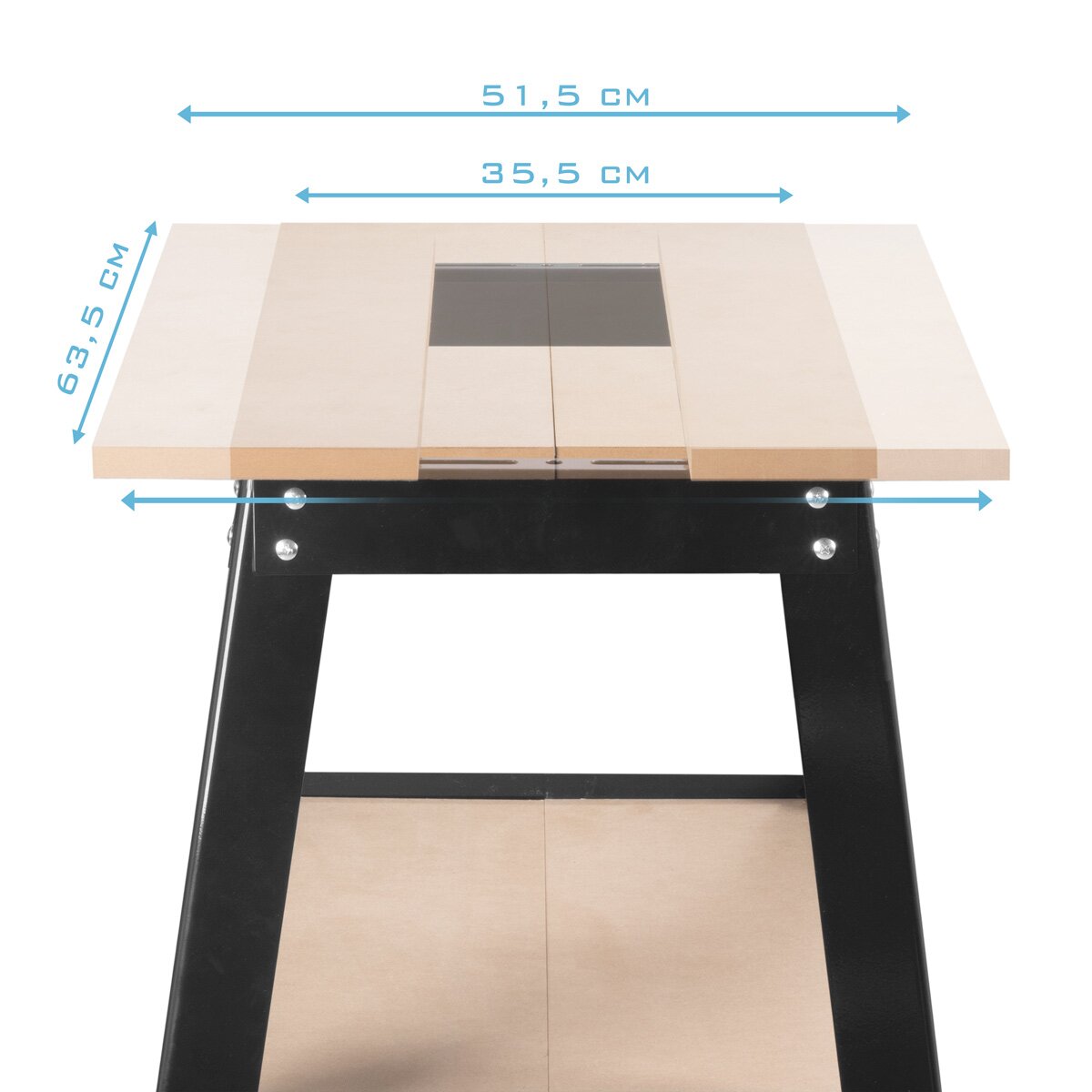 Support de machine universel STAHLWERK UM-10 ST avec capacité de charge de 225 kg Table de machine réglable 82 x 58 x 82 cm | Base de machines | Table de travail | Établi | Table d'atelier
