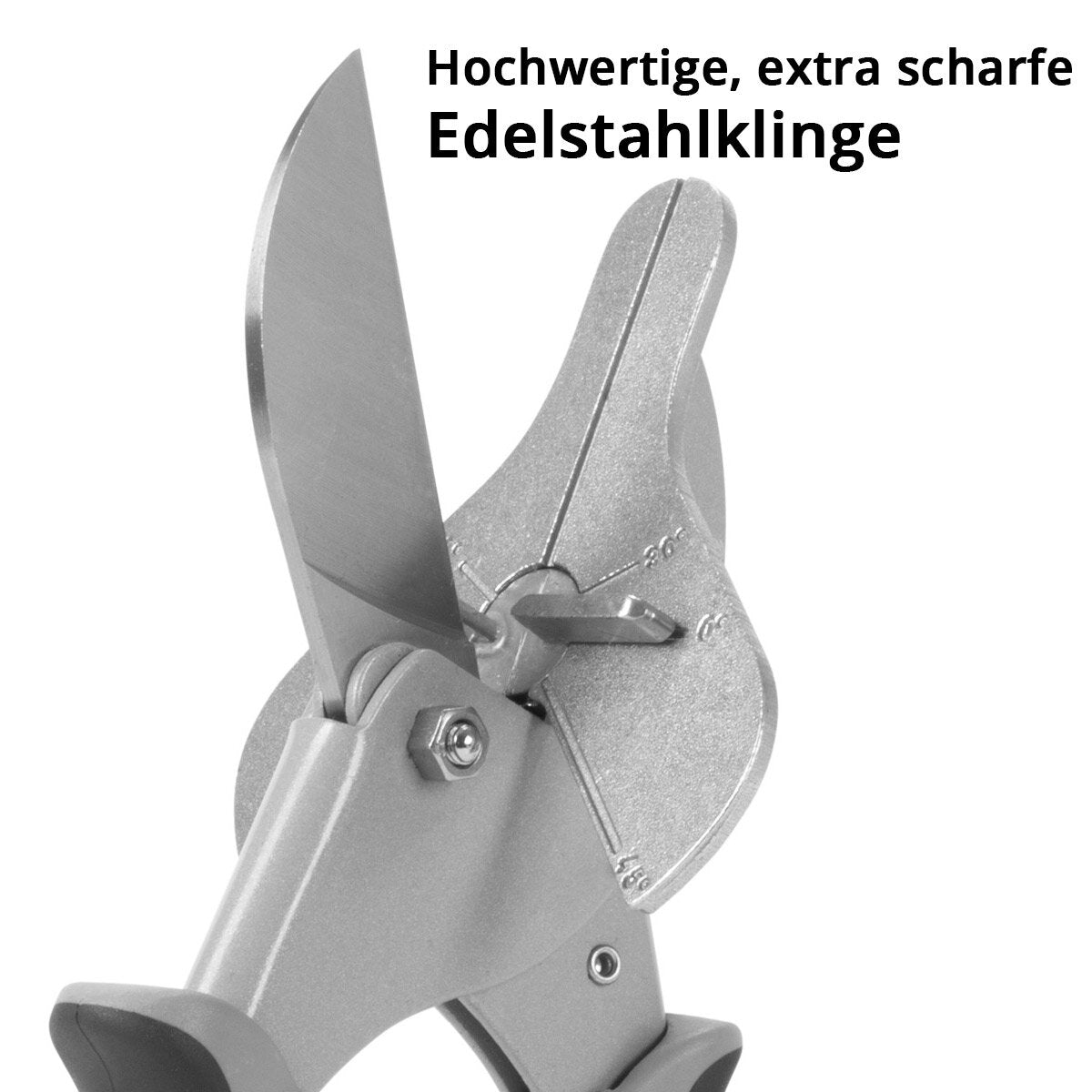 STAHLWERK miter cutter | miter scissors | Multi angle scissors | Trunking scissors for cutting vinyl, PVC, rubber and much more. | Adjustable angle 30° | 45° | 90°