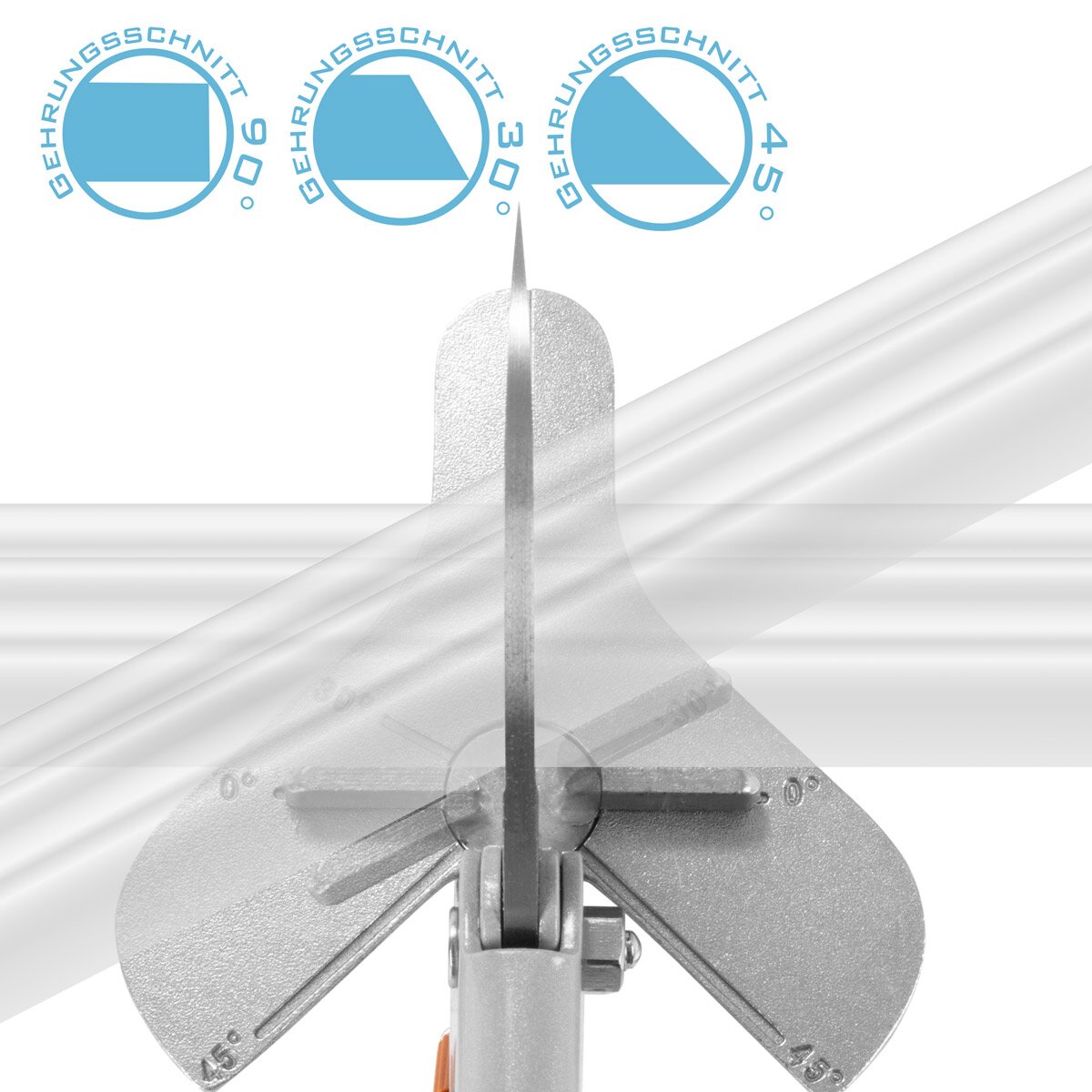 STAHLWERK miter cutter | miter scissors | Multi angle scissors | Trunking scissors for cutting vinyl, PVC, rubber and much more. | Adjustable angle 30° | 45° | 90°
