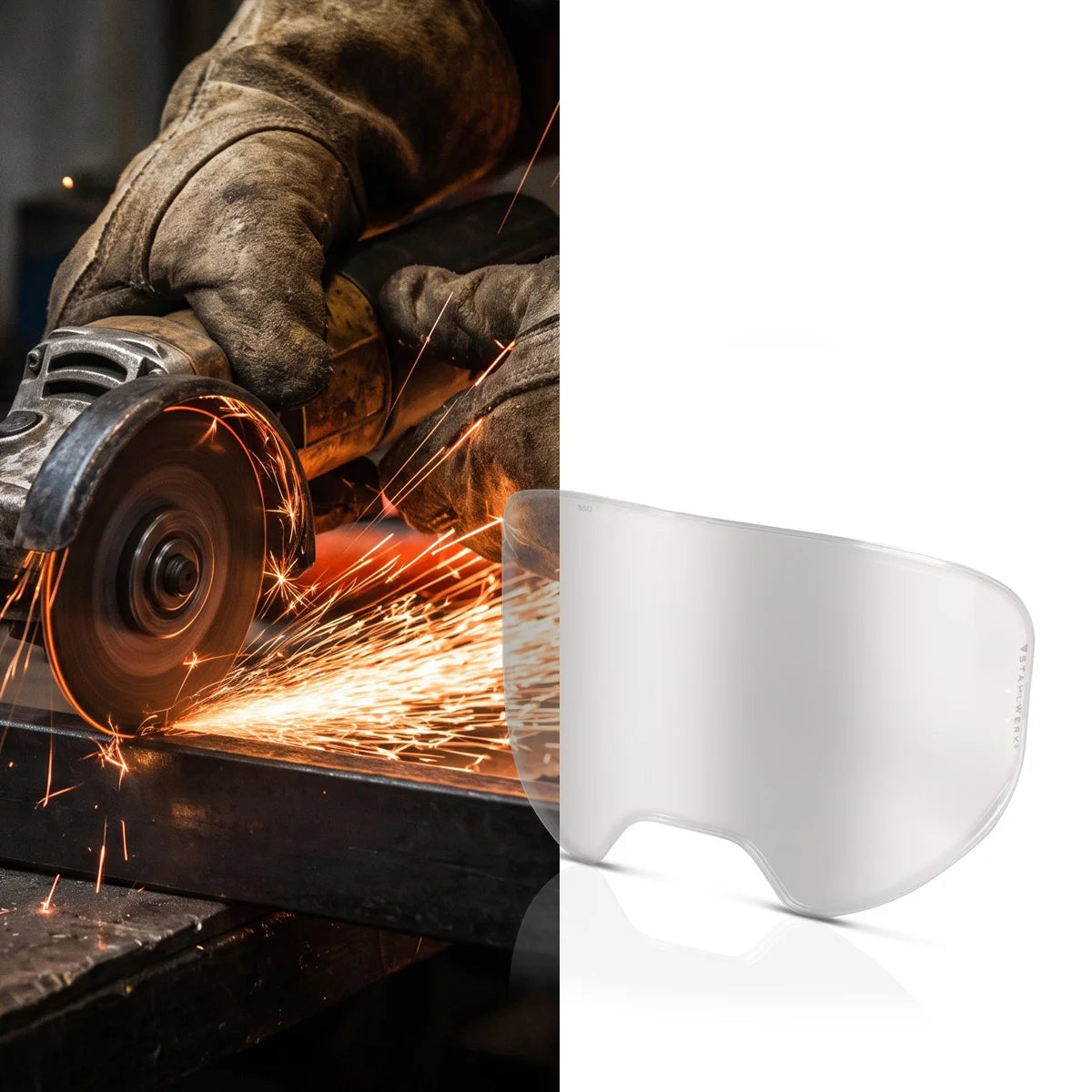 Lentilles de visière intérieure STAHLWERK pour casque de soudage MASTER | Ensemble pratique de 5 | Vitres de protection à haute résistance selon EN ISO 16321 | Verres de remplacement transparents | Protection des yeux et du visage | Grand champ de vision