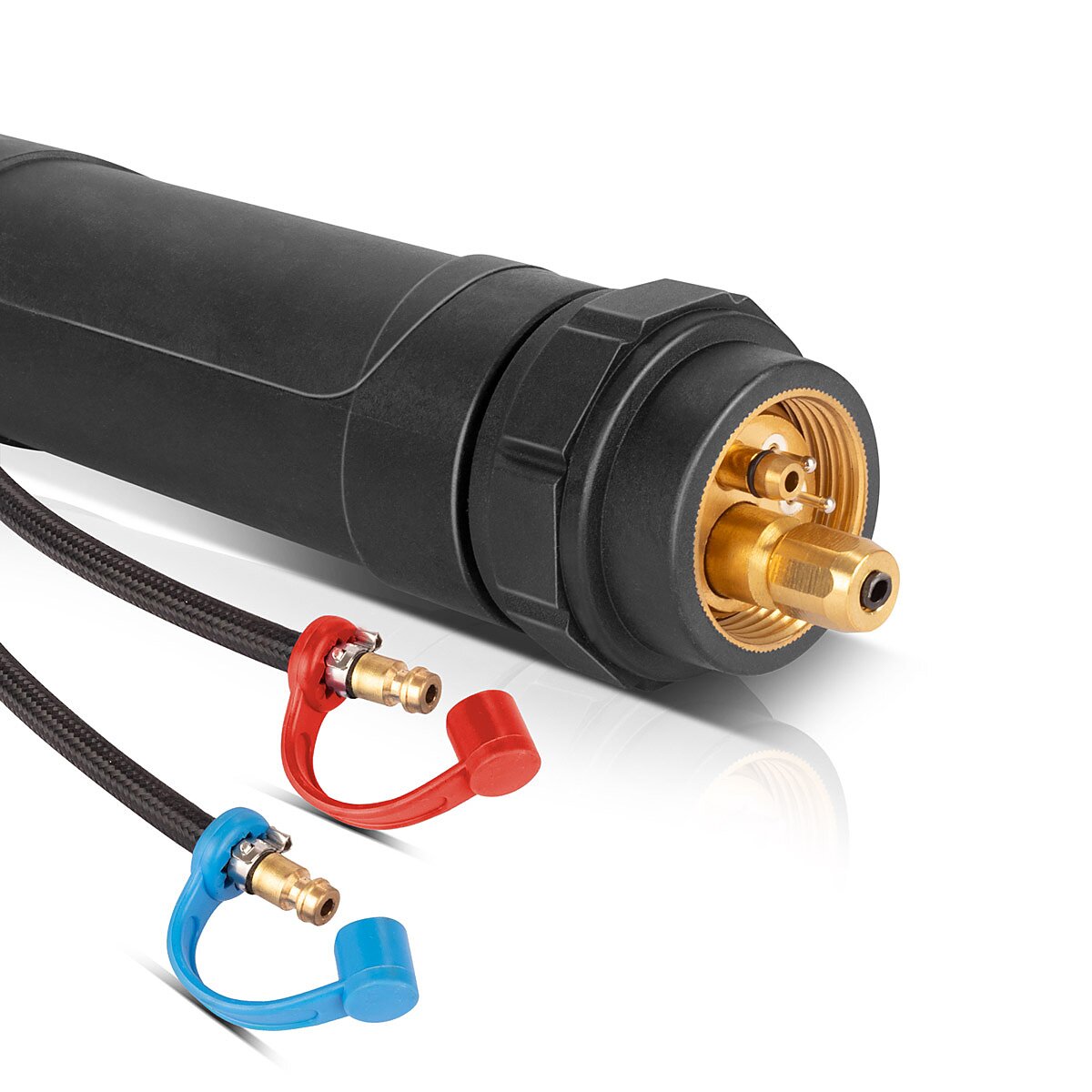 Antorcha de soldadura MIG MAG refrigerada por agua STAHLWERK AK501D | MB501D hasta 500 A con paquete de manguera de gas protector de 3 m y conexión central Euro