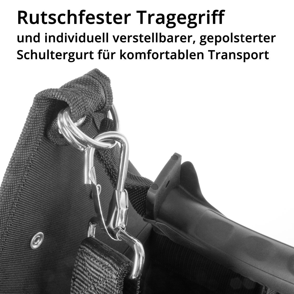 STAHLWERK Werkzeugtasche mit 11 Außentaschen und 2 großen Innenfächern mit jeweils 5 Innentaschen, robuste Montagetasche / Werkzeugkoffer / Werkzeugbeutel mit Tragegriff und Schultergurt aus strapazierfähigem Polyester-Gewebe