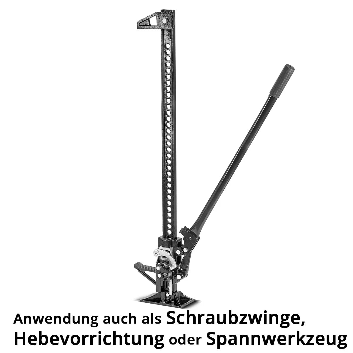 Cric à crémaillère STAHLWERK 48" avec capacité de charge de 3 t et hauteur de levage de 13 à 104,5 cm Farm-Jack | Cric de voiture robuste | Treuil à crémaillère | Treuil de stock | Cric de voiture tout-terrain | Cric de grande hauteur | Cric polyvalent