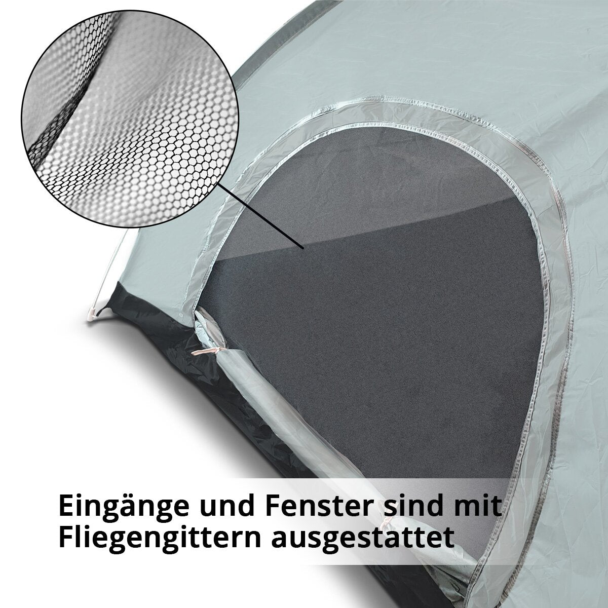 STAHLWERK camping tent Z-200 ST 200 x 200 cm self-assembly pop-up tent | Pop-up tent | Igloo tent | folding tent | Dome tent | Trekking tent | Tent for 2-3 people including transport bag
