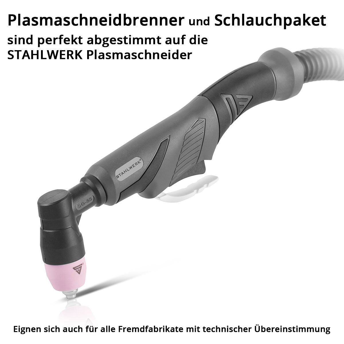 Torche de découpe plasma STAHLWERK AG-60 / SG-55 paquet de tuyaux 5 mètres jusqu'à 70 ampères / découpeur plasma