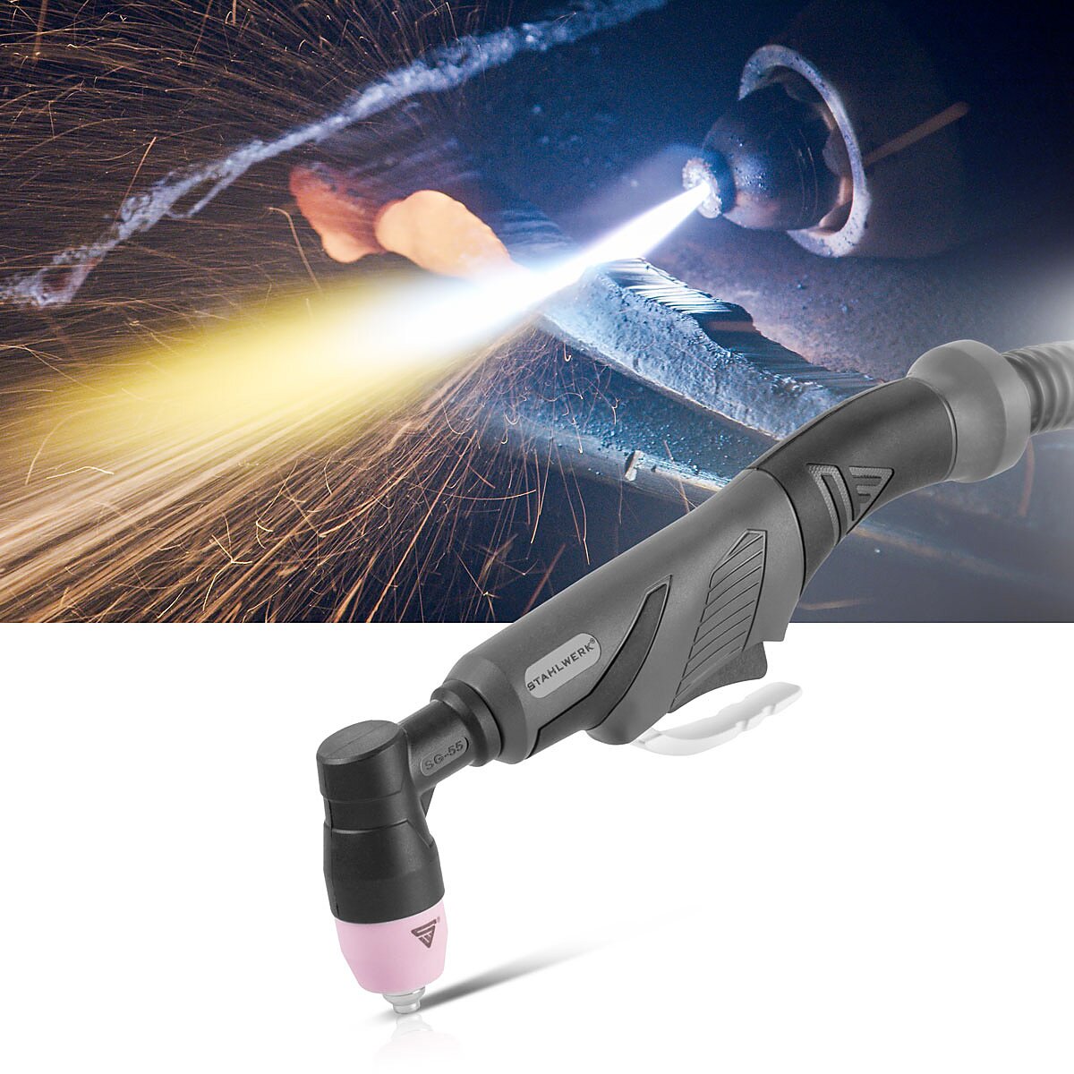 STAHLWERK plasma cutting torch AG-60 / SG-55 hose package 5 meters up to 70 amps / plasma cutter