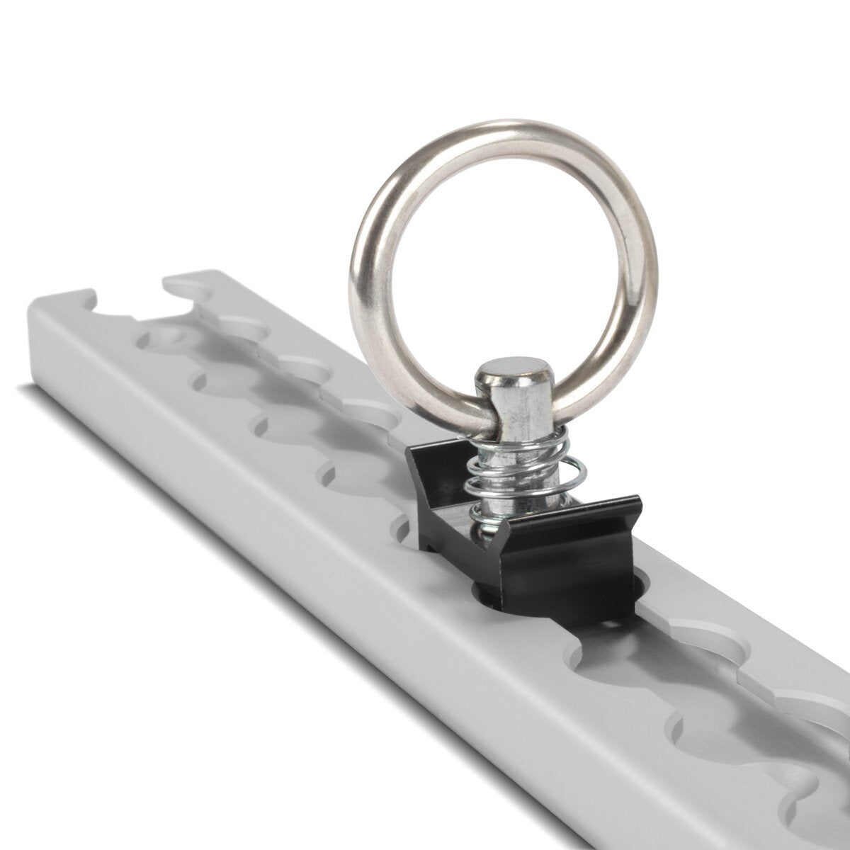 Juego de rieles de amarre STAHLWERK LRS-30 ST con argollas de amarre Riel de línea aérea de 30 cm de aluminio con orificios integrados para asegurar la carga durante el transporte