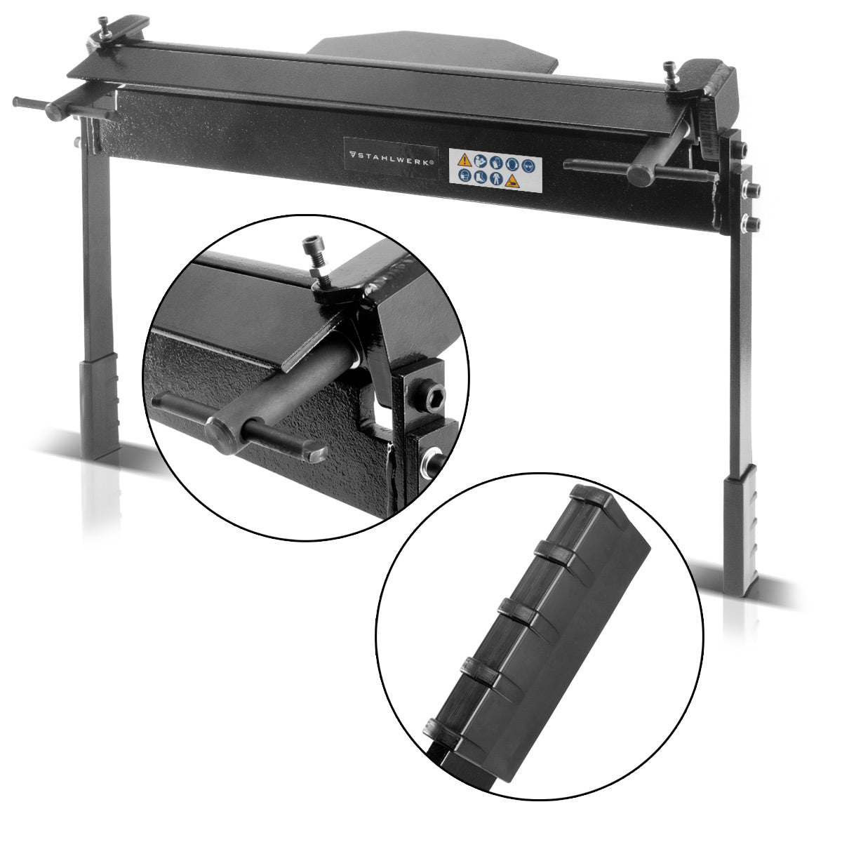 STAHLWERK folding bench AB-460 ST - sheet metal bending machine for sheets up to 1.2 mm thick, bending angle 0 to 135 degrees, working range 460 mm