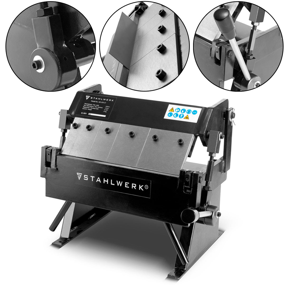 STAHLWERK AB-305 ST folding bench and folding machine up to 1 mm sheet thickness for bending, folding or producing metal profiles and components made of sheet metal