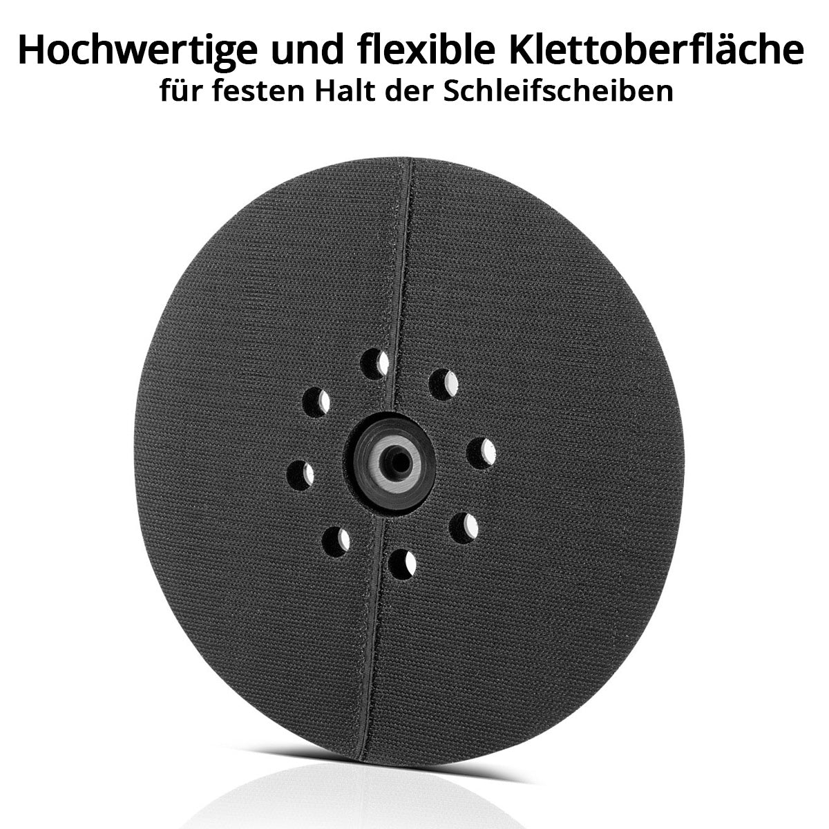 Piastra abrasiva/disco abrasivo universale ad alte prestazioni STAHLWERK 225 mm, versione forata con sistema in velcro e supporto M6 per levigatrici per muri