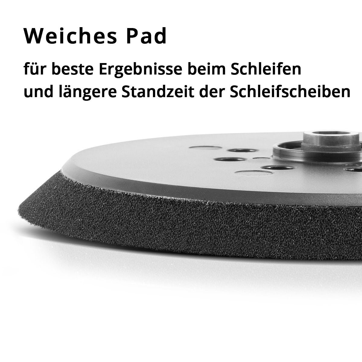 STAHLWERK universal high-performance sanding plate/grinding disc 225 mm, perforated version with Velcro system and M6 holder for drywall sanders