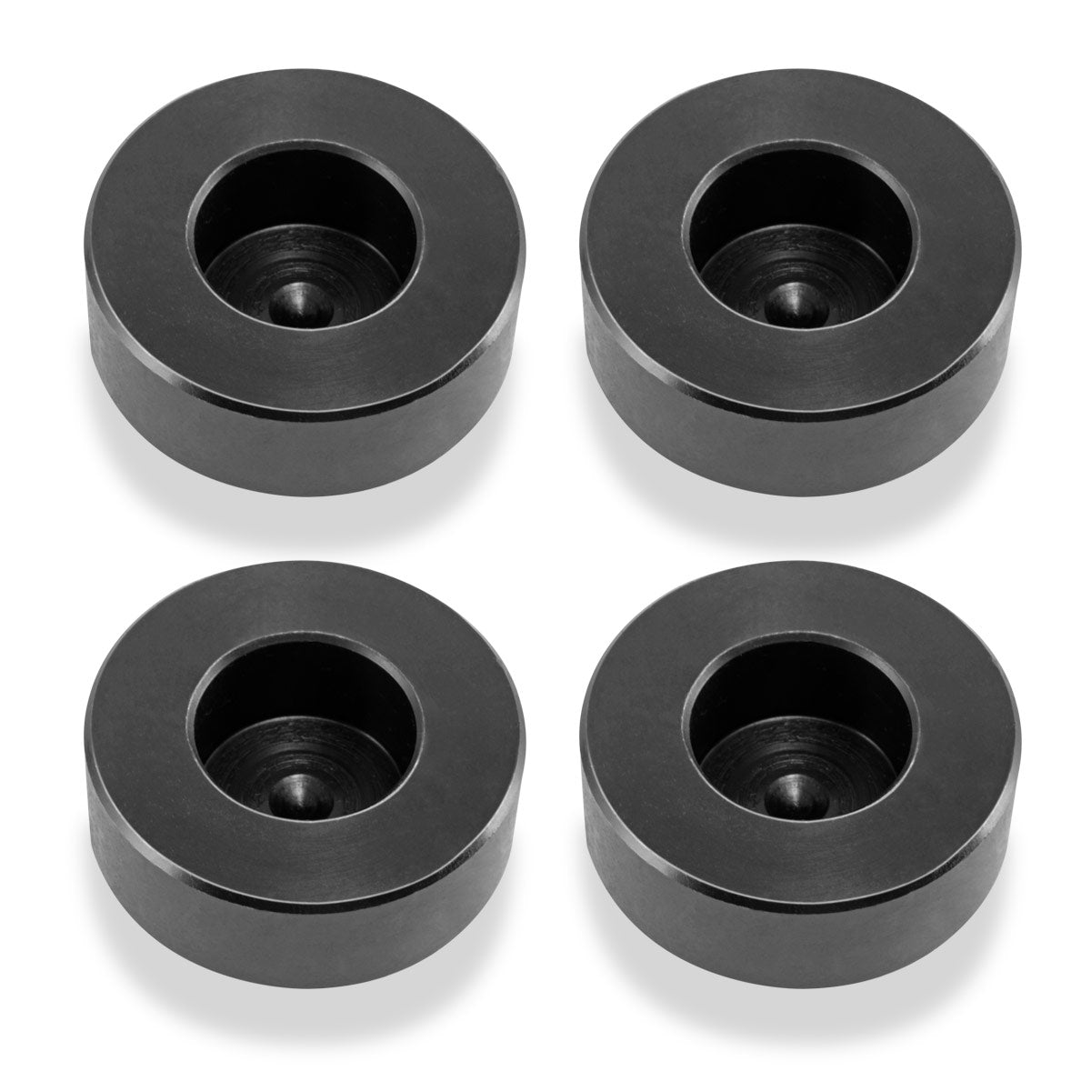 Distanziatori e perni di serraggio STAHLWERK 44 x 15 mm impilabili per tavoli di saldatura con sistema di fori D 22 - pratico set da 4
