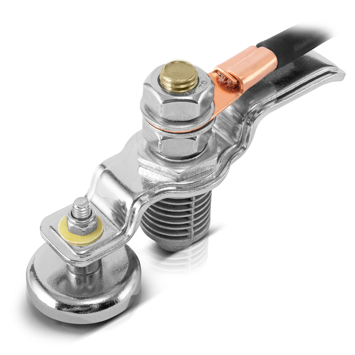 Pince de terre magnétique STAHLWERK EC-200 ST / pince de terre / aimant de terre pour machines à souder et coupeurs plasma jusqu'à 200 A