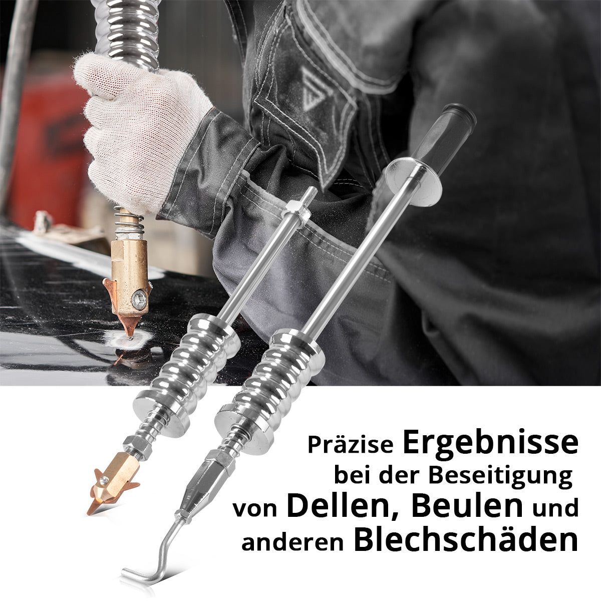 Débosseleur STAHLWERK CBR-90 ST avec kit de débosselage Smart Repair de 3 000 W et 230 V / outil de débosselage / soudeur par points / outil de débosselage / pistolet à souder pour la réparation professionnelle des carrosseries de véhicules