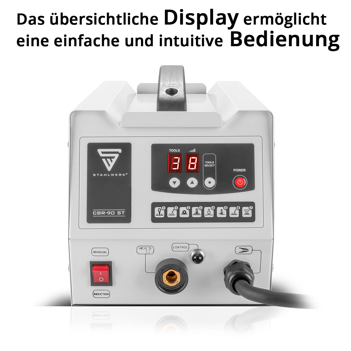 Débosseleur STAHLWERK CBR-90 ST avec kit de débosselage Smart Repair de 3 000 W et 230 V / outil de débosselage / soudeur par points / outil de débosselage / pistolet à souder pour la réparation professionnelle des carrosseries de véhicules