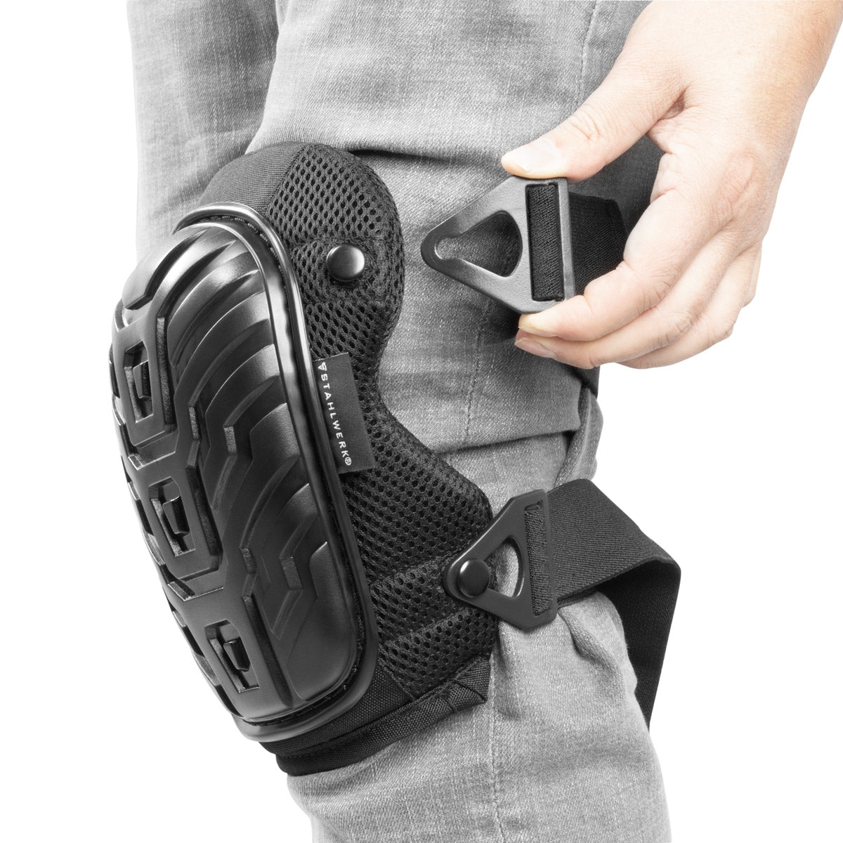 Le ginocchiere / ginocchiere / ginocchiere professionali STAHLWERK mantengono la loro forma, sono altamente durevoli e resistenti all'abrasione con un elevato livello di comfort
