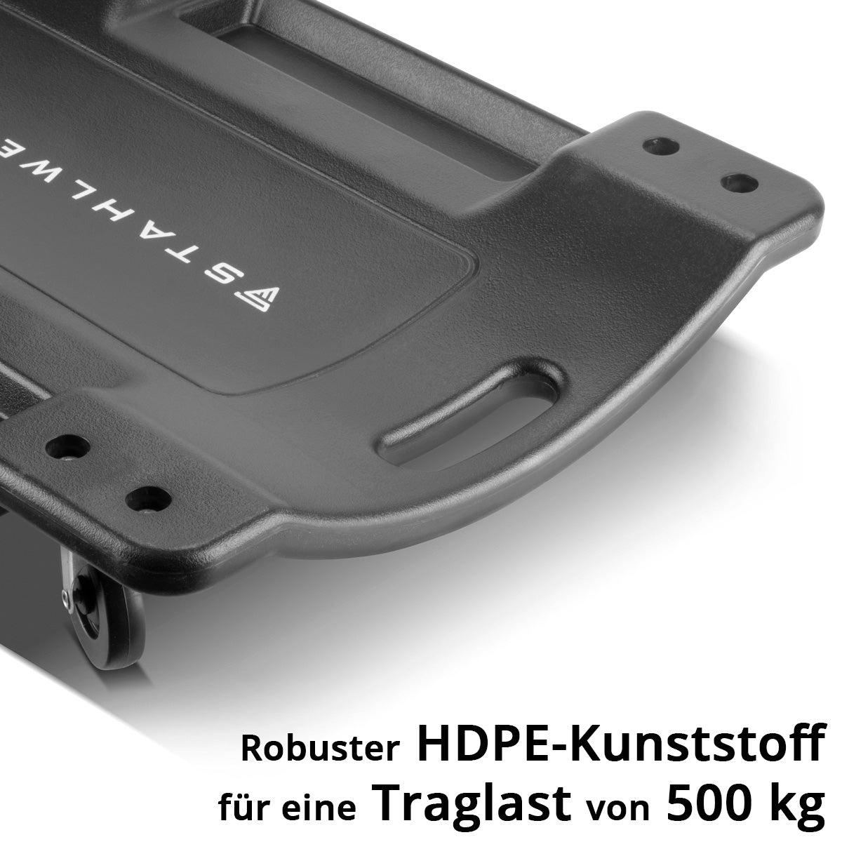 Carrello per veicoli STAHLWERK RC-40 ST con portata di 500 kg e 6 ruote mobili, carrello per montaggio ergonomico | Divano di montaggio | Tavola a rulli da officina | Divano da officina in plastica robusta