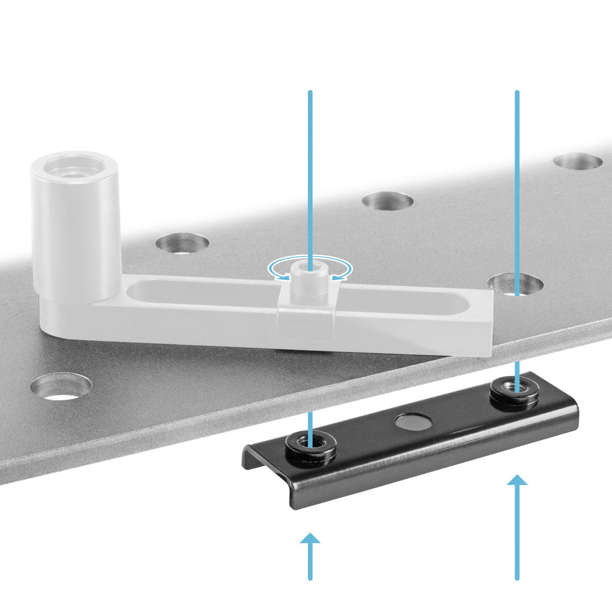 STAHLWERK variable stop with mounting magnet - universal fastening solution / fixing aid for welding tables with hole system D16