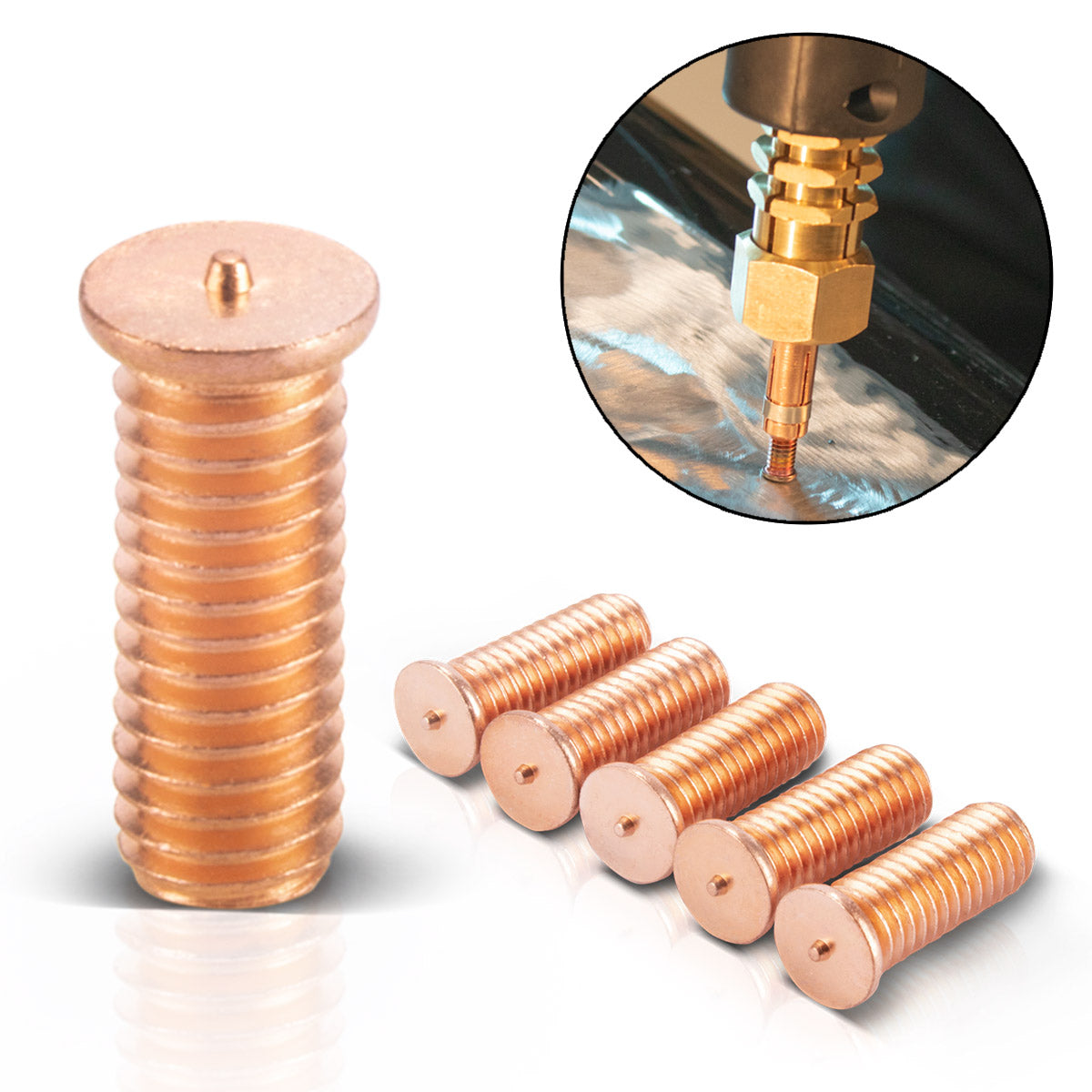 SETRO DE SEDILLO DE SELODADOR DE SEETRO M6 SET 100, Accesorios de reparación inteligente para Dutchpotter / DellenLifter / Point Welding Tan / Desprintado para la reparación profesional del cuerpo KFZ