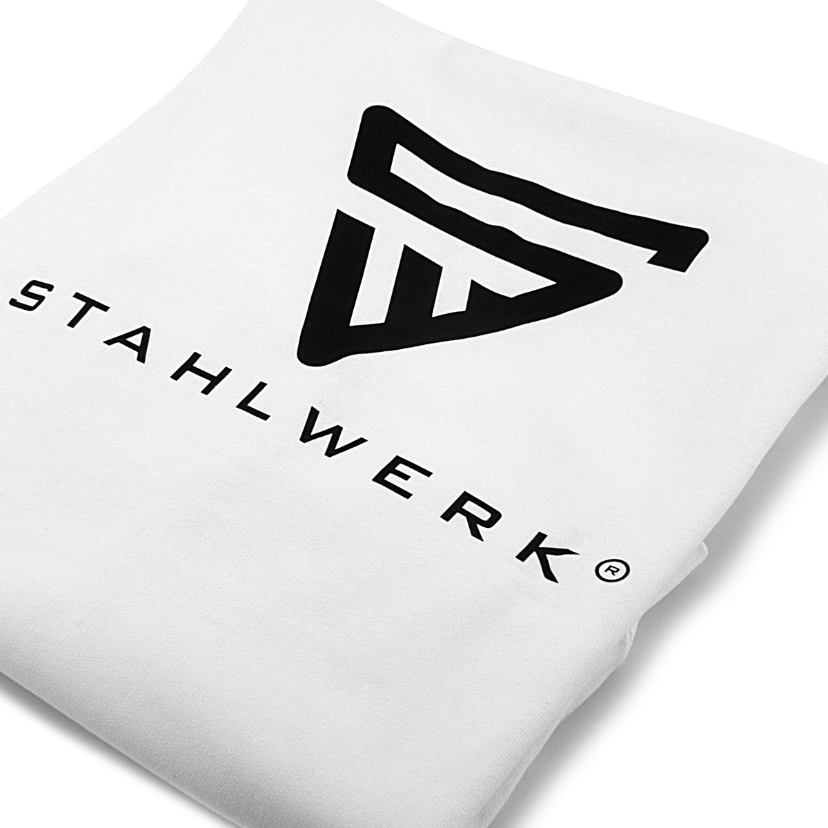STAHLWERK hoodie size L / hoodie / sweat jacket with zip in white with logo print