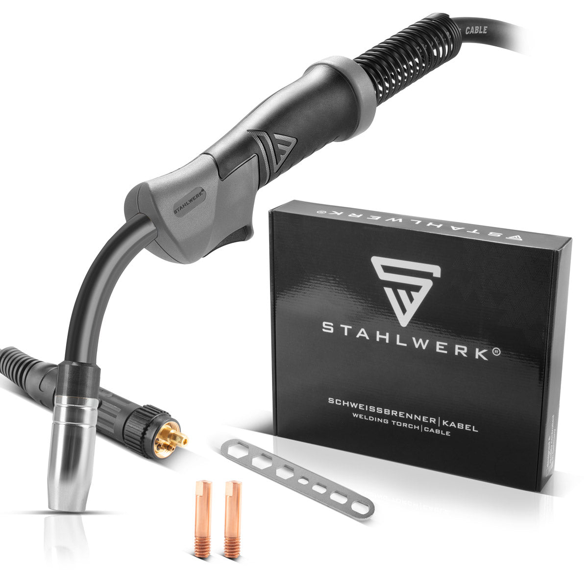 STEEL PLANT AK15 | MB15 welding torch including 3 m hose package, professional welding accessories for MIG MAG inert gas welding machines with Euro central connection