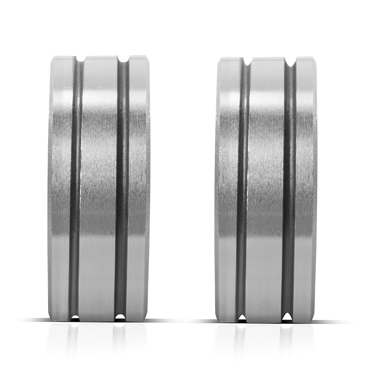 STAHLWERK set of 2 wire guide rollers / wire feed rollers with 0.6 / 0.8 mm V-profile and 1.0 / 1.2 mm U-profile for welding aluminum, cored wire and solid wire with MIG MAG welding machines