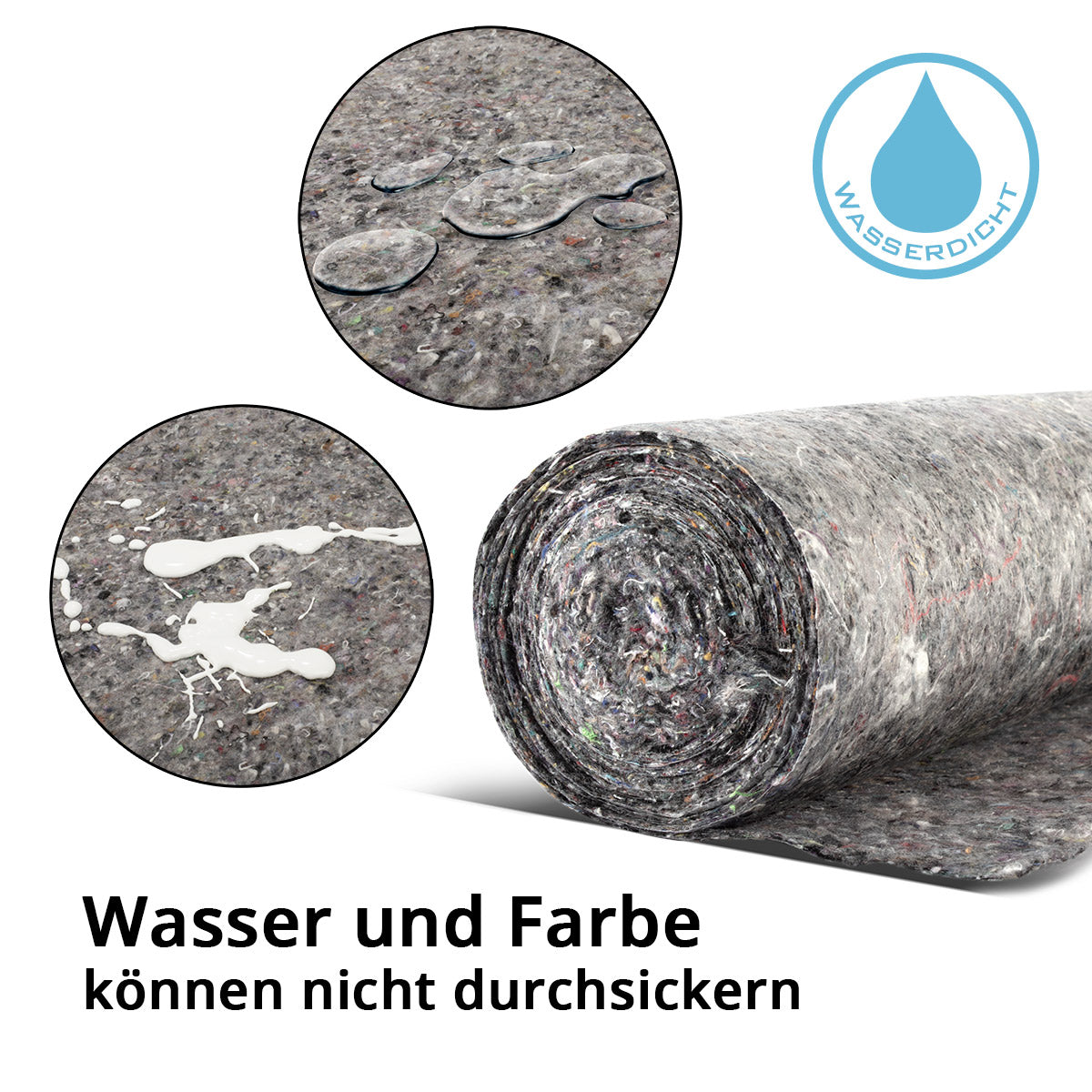 STAHLWERK Malervlies und Staubschutztür Set | Universal-Abdeckvlies | Malervlies mit rutschhemmender Oberfläche, 50 m 220 g Staubschutztür U-Form Staubtür / Schmutzschleuse mit integriertem Reißverschluss, inklusive Kreppband