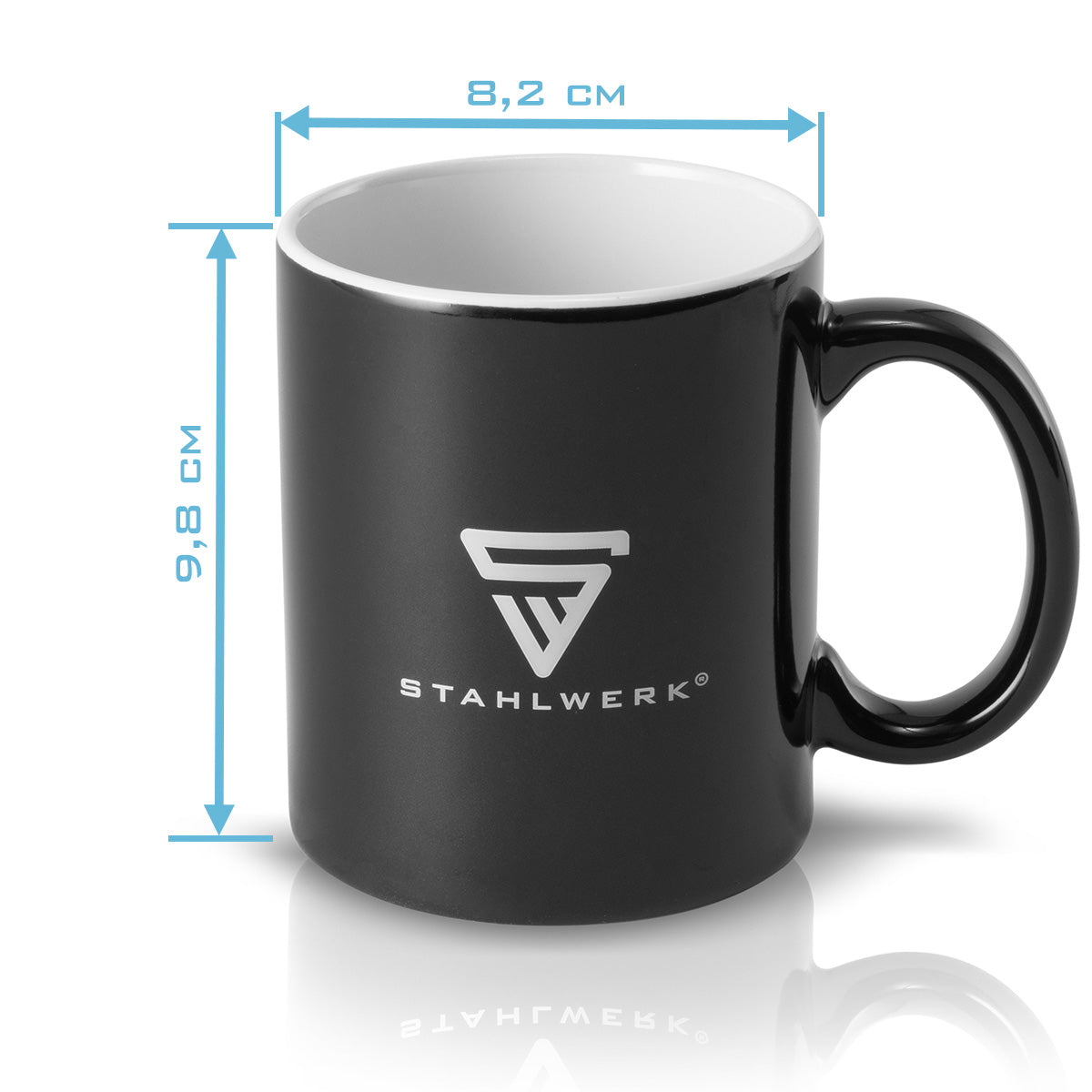 STAHLWERK set da 2 tazze Tazza da caffè grande da 350 ml | Tazza in ceramica | Tazza da caffè, adatta al microonde e lavabile in lavastoviglie