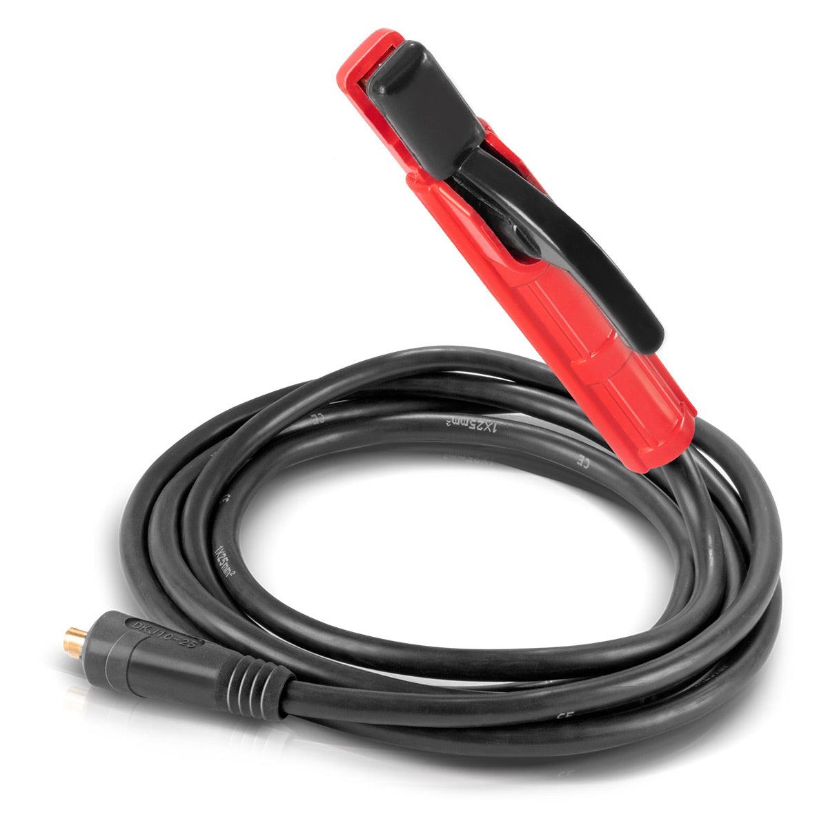 STEEL PLANT MMA | ARC electrode holder up to 200 A welding gun | Electrode forceps | Electrode clamp for welding machines including 8 m welding cable made of pure copper with 25 mm² and 9 mm plug