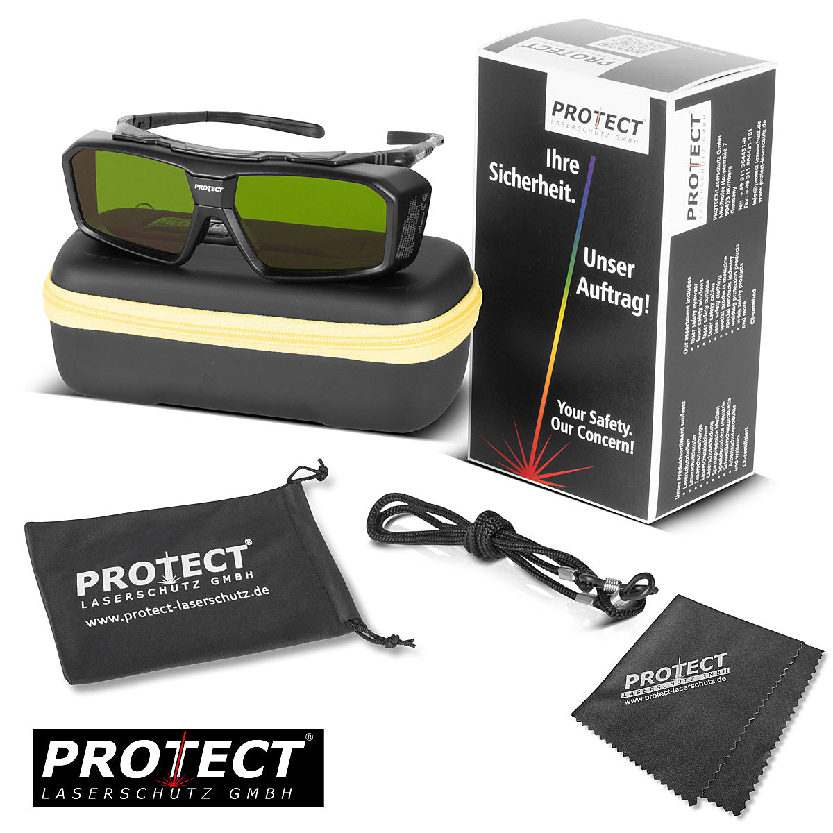 PROTECT Lunettes de sécurité laser Starlight | Lunettes laser | DIN EN 207 et EN 208 pour le travail avec des lasers (convient aux porteurs de lunettes)