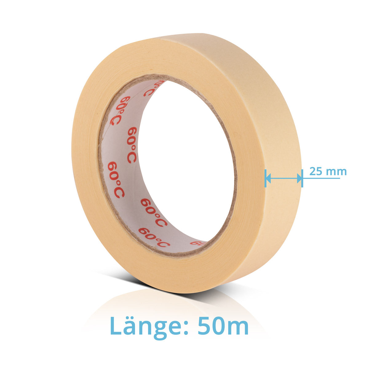 STAHLWERK Malerkrepp 10er Set 50 m x 25 mm robustes Universal-Kreppband | Abklebeband | Malerband für Malerarbeiten und Renovierungen