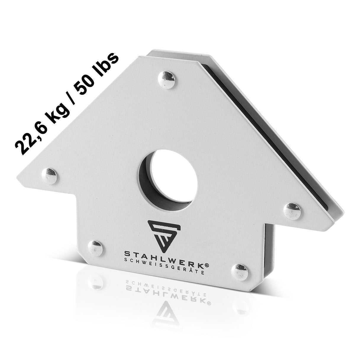 STAHLWERK 3 × ángulo de soldadura magnético 11,3 + 22,6 + 34 kg / 25 + 50 + 75 lbs