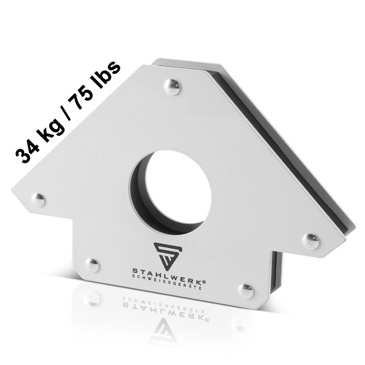 STAHLWERK 3 × ángulo de soldadura magnético 11,3 + 22,6 + 34 kg / 25 + 50 + 75 lbs
