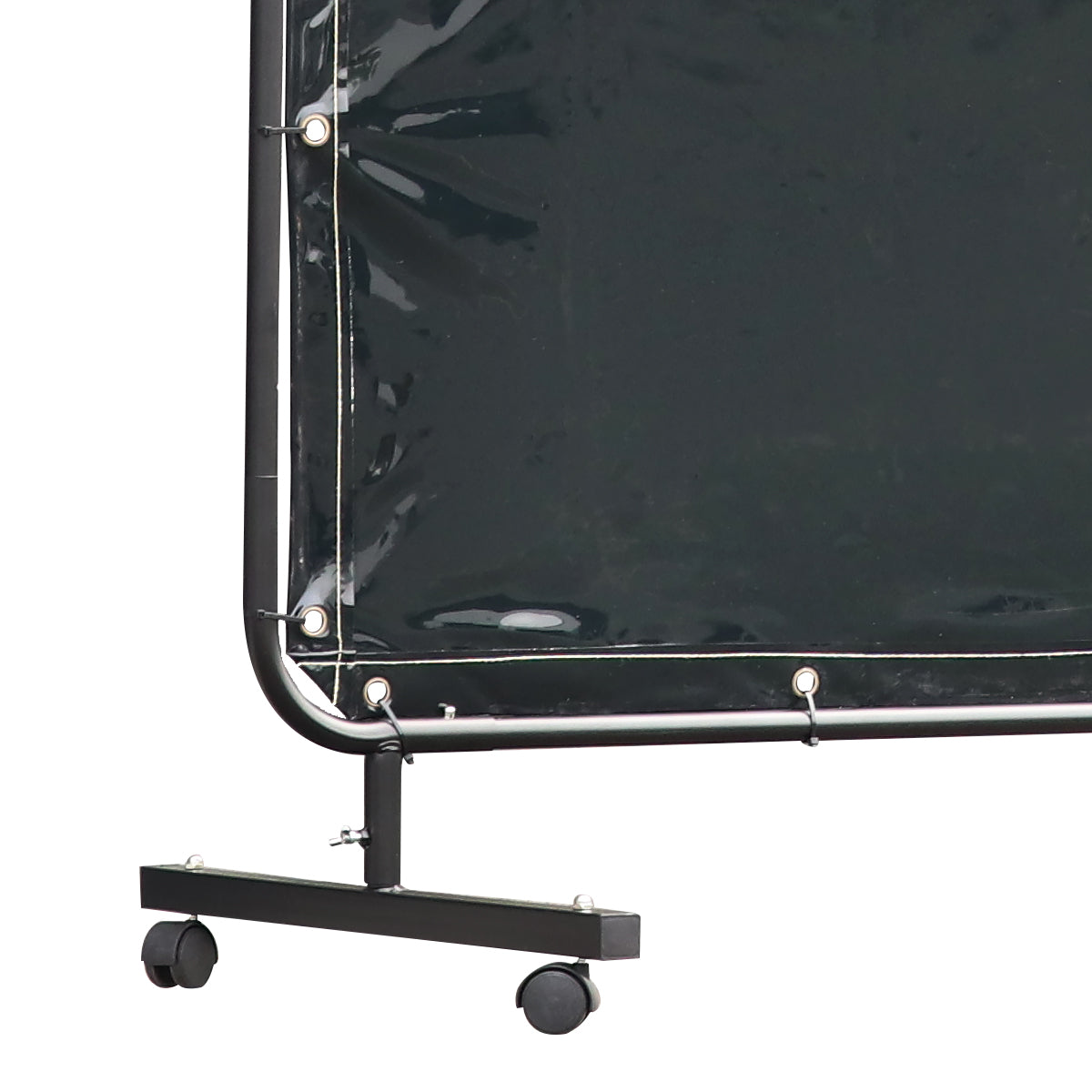 Paroi de protection de soudage mobile STAHLWERK 240 x 180 cm en acier et plastique vinyle résistant aux UV